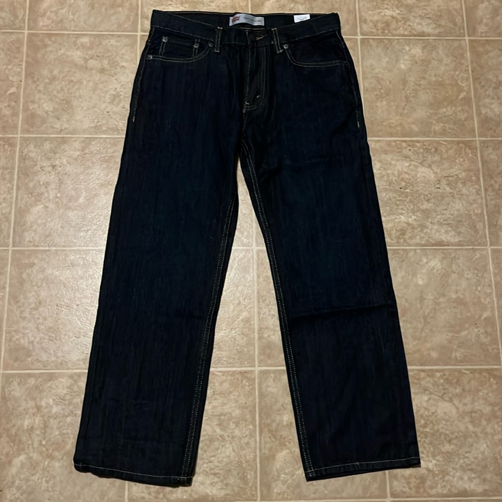 Levi’s 505 dark wash regular fit straight leg denim jeans NEW